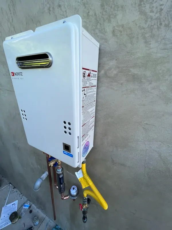 Tankless water heater installation for Terrace West homes